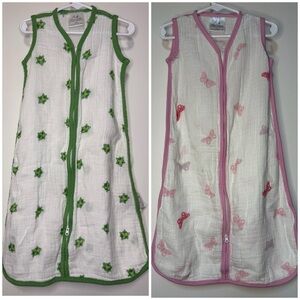 Bundle of 2 aden + anais baby sleep sacks, size small